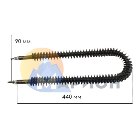 ТЭН Оребренный 75 В 13 мм 1,5 кВт Ор 220 В (мо 90, форма 2)